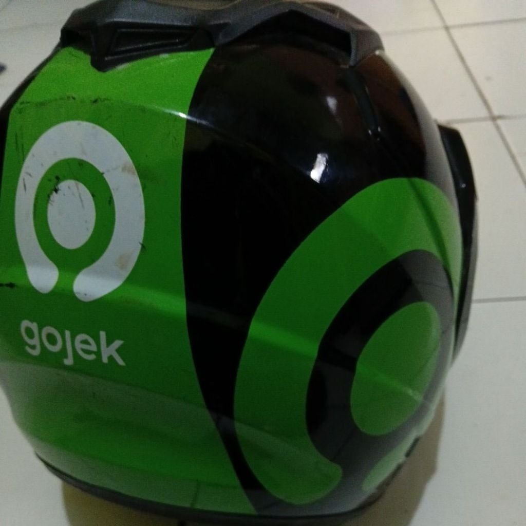 helm gojek sni bekas baru 1 bulan