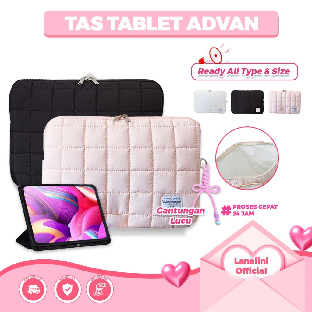 Tas Tablet Case Advan Tab Sketsa 3 2 1 A10 A8 Xtab VX W80 W90 W100 Tab 8001 Tab 8002 Tab 8 Tab 8003 