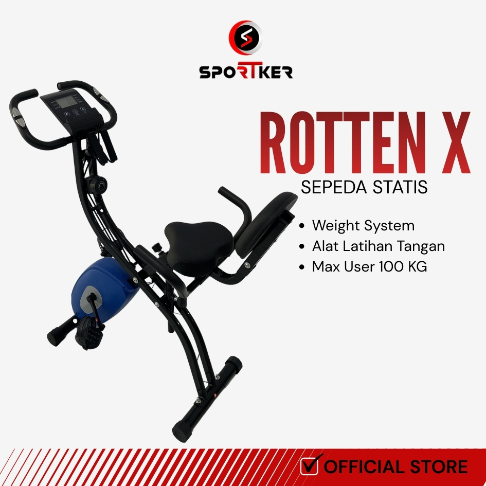 [SPORTKER] Alat Olahraga Sepeda Statis Rotten X Sportker Makasar | Alat Olahraga | Alat Fitness | Se
