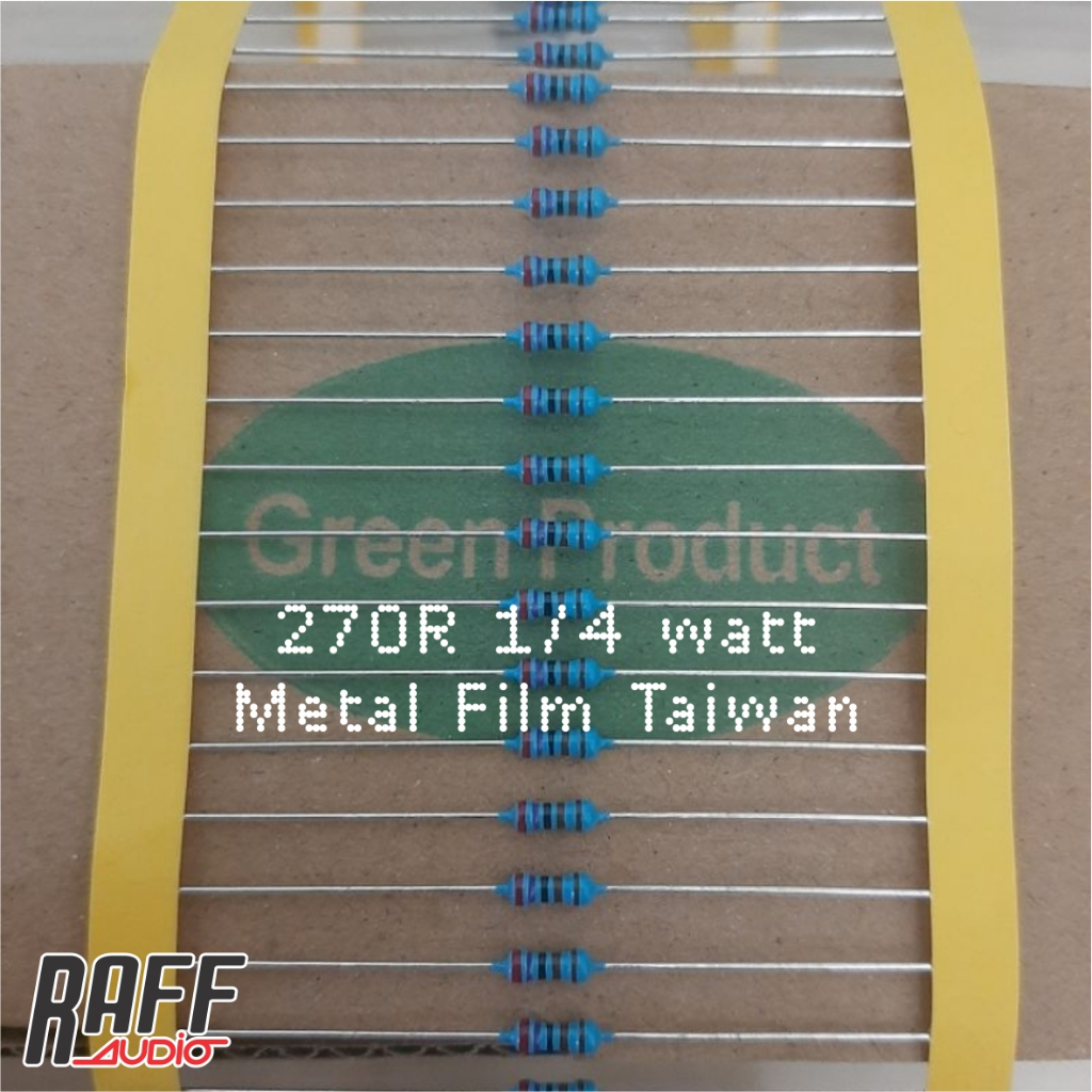 Resistor 270R 270 Ohm 1% 1/4 watt Metal Film Taiwan 10 PCS