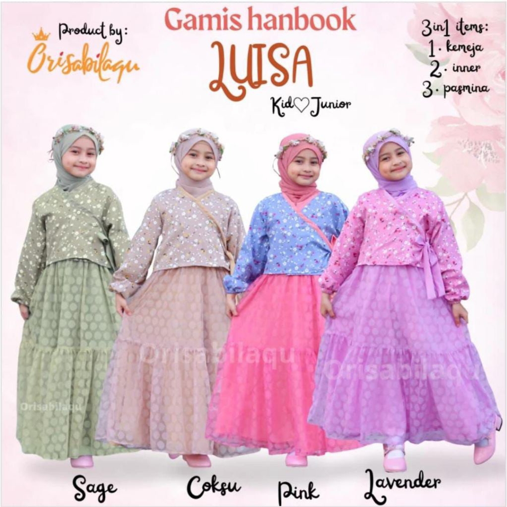 GAMIS ANAK/OUTER ANAK/SET GAMIS/PASMINA ANAK/BAJU ANAKPEREMPUAN
