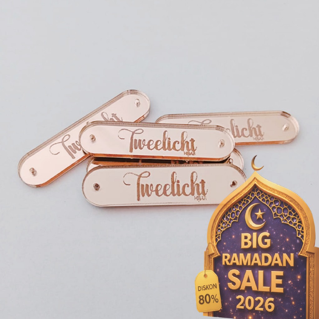 Label Acrylic Hijab/Baju Premium  (FREE DESIGN)