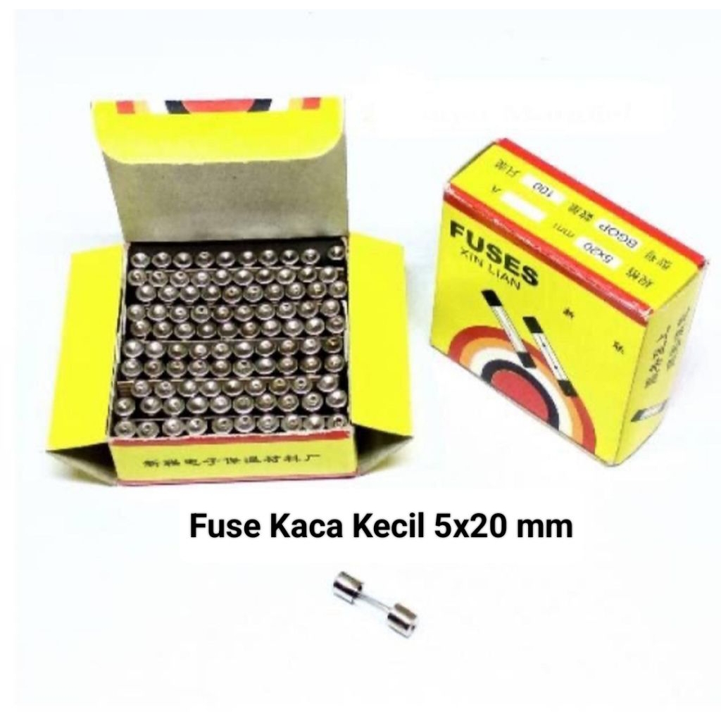Fuse Kaca Kecil 5x20 mm isi 100pcs / Sekring Kaca Kecil 5x20 mm