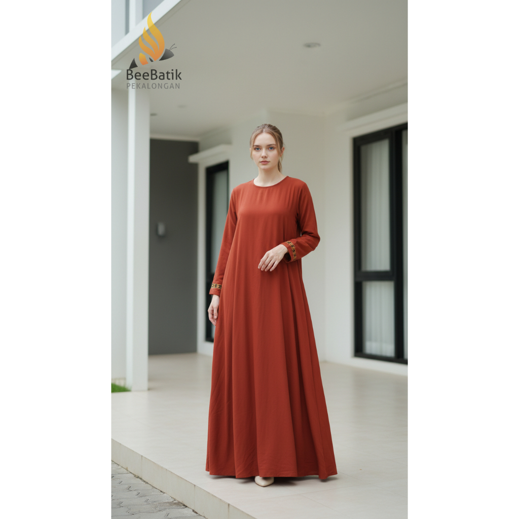 Gamis Abaya Polos Beebatik Pekalongan