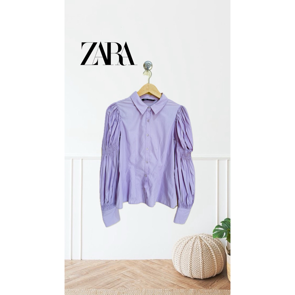 Kemeja Wanita lengan baloon Zara Original 100%