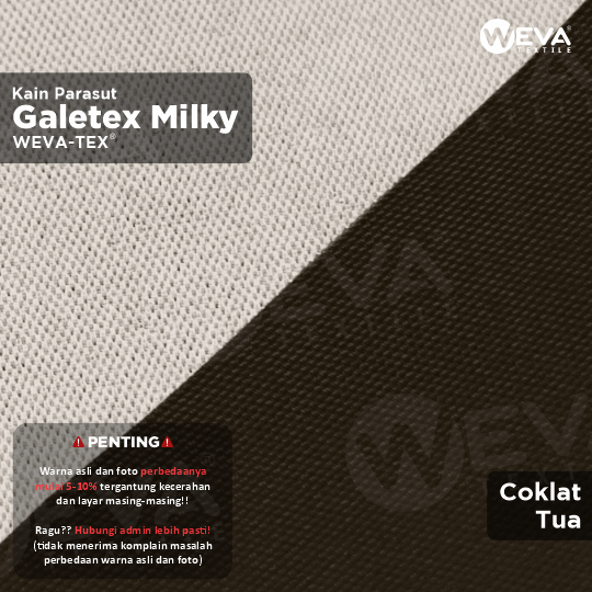 GALETEX MILKY Bahan Kain Taslan Milky Coklat Tua 8 Weva Textile Kain Jaket Parasut Waterproof
