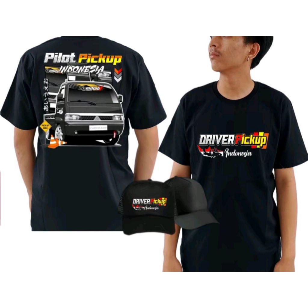 KAOS DRIVER PICK UP PILOT PICK UP BONUS TOPI