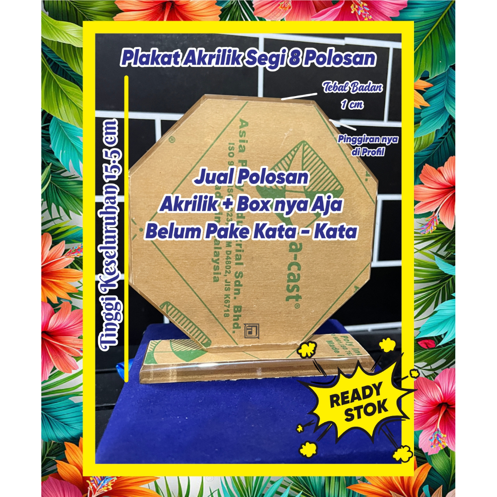 Plakat Akrilik Polosan Vandel 1cm Finising profil Murmer