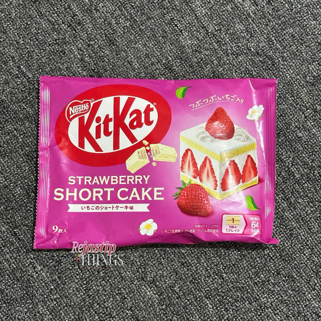 [READY] Kit Kat Strawberry Shortcake Mini isi 9 | Snack Coklat Japan Kitkat Jepang