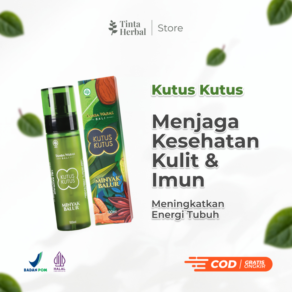 Kutus Kutus Hijau Minyak Herbal Organik Mudah Dibawa Khasiat Tradisional