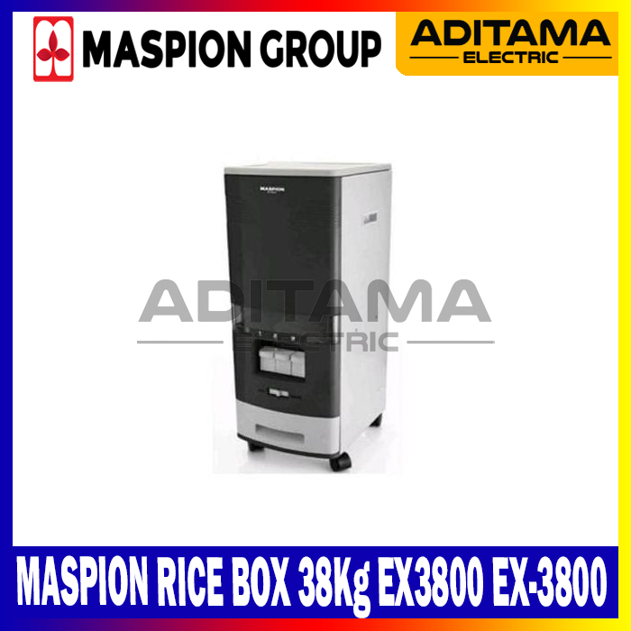 MASPION RICE BOX 38Kg EX3800 / MASPION TEMPAT PENYIMPANAN BERAS 38Kg EX-3800