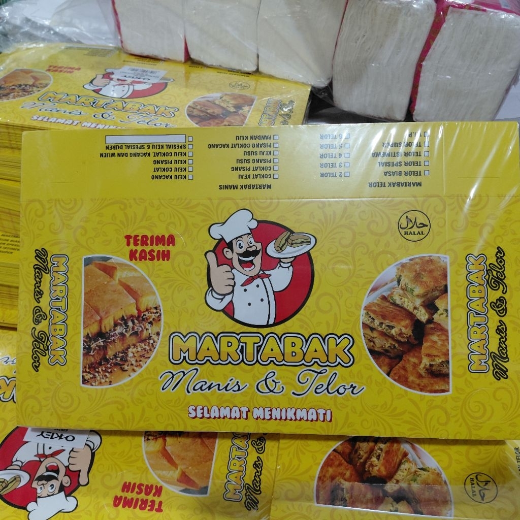 dos martabak kuning uk. 21x13.5x4.5 isi 50 pcs