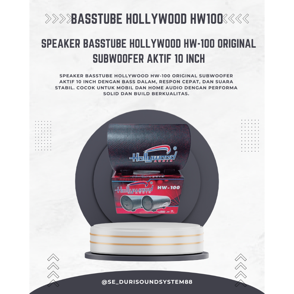 Speaker Basstube Hollywood HW 100 - 10 Inch Aktif Subwoofer
