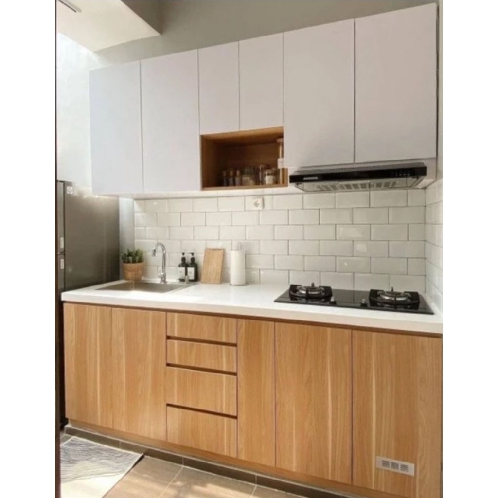 Kitchen Set Dapur Atas Bawah, Kabinet & Lemari Dapur. Dapur Minimalis. HPL. Free Ongkir