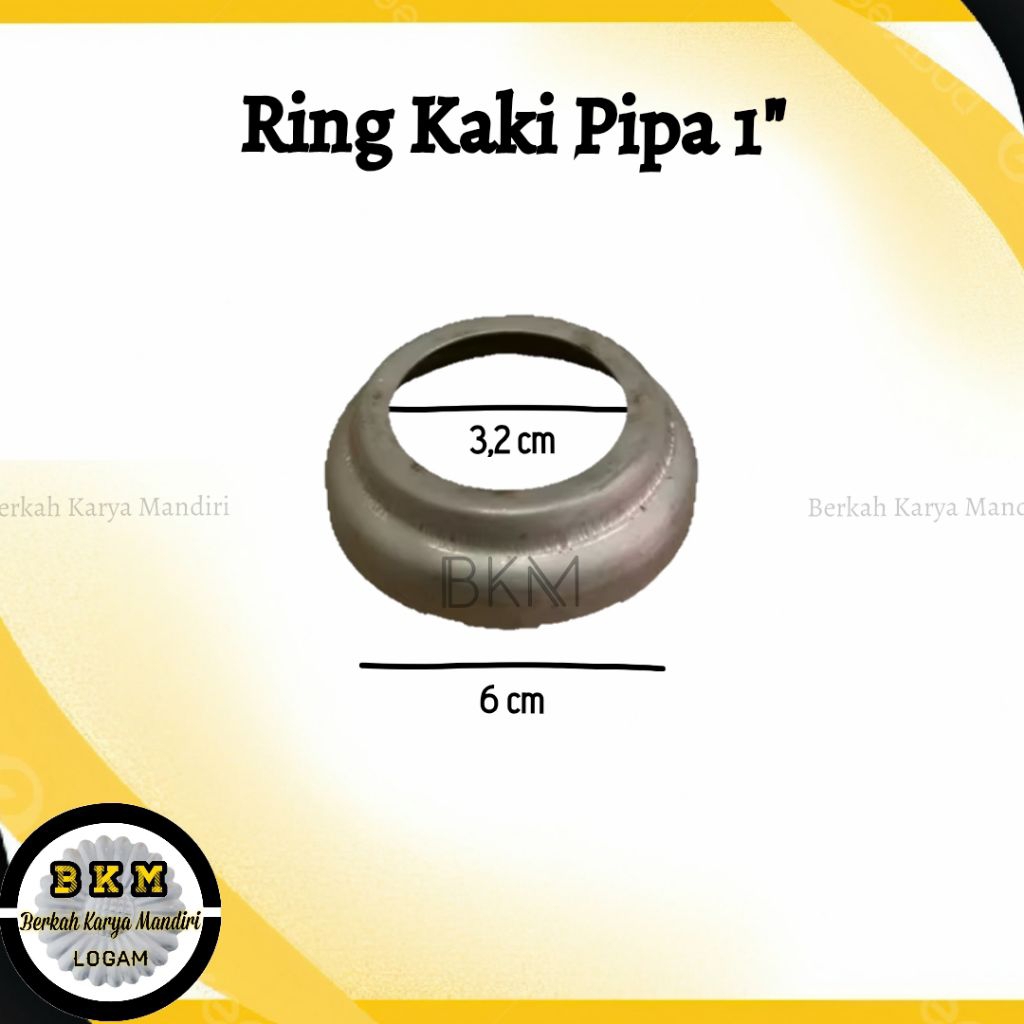 Ring Kaki Pipa 1 Inch // Tapak Kaki Ring Cembung //Aksesories Ornamen Besi Tangga Tralis Pintu Pagar