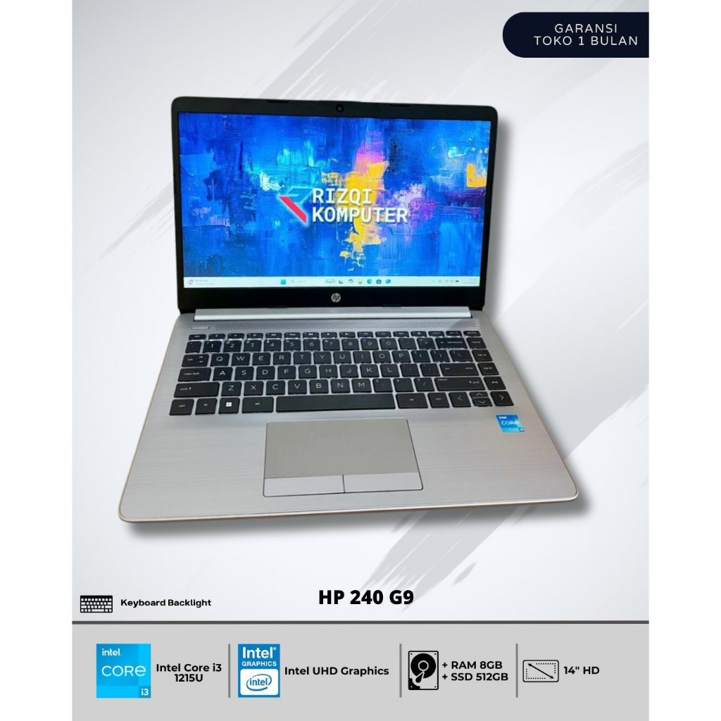 HP 240 G9 Intel Core i3 1215U RAM 8GB SSD 512GB mjk