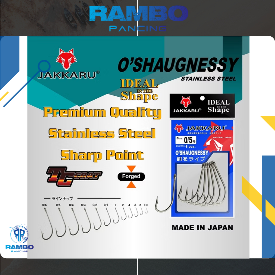 Jakkaru O'Shaugnessy Mata Kail Tajam - Cocok Buat Ikan Laut, Besar dan sangat Kuat