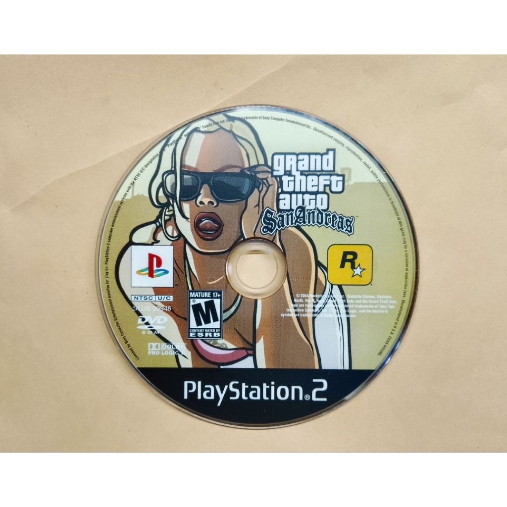 Kaset Game Original PS2 Grand Theft Auto San Andreas/GTA San Andreas