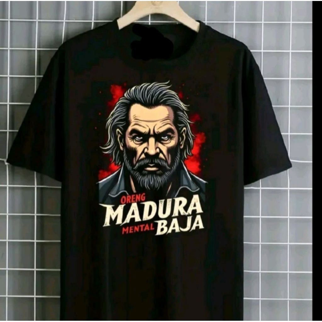 KAOS T-SHIRT UNISEK ORANG MADURA MENTAL BAJA/KAOS KATA KATA TOP PALING LAKU