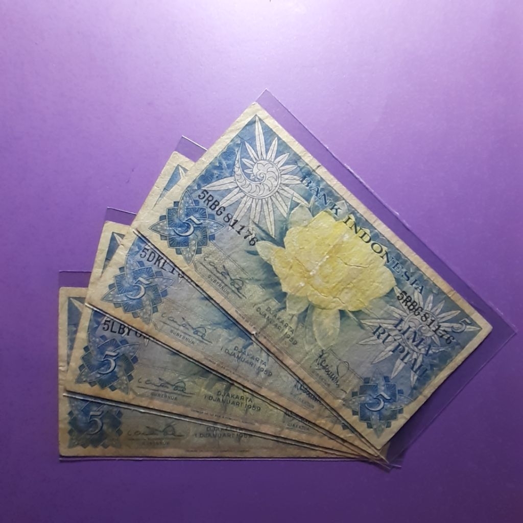 Uang 5 rupiah seri bunga 1959
