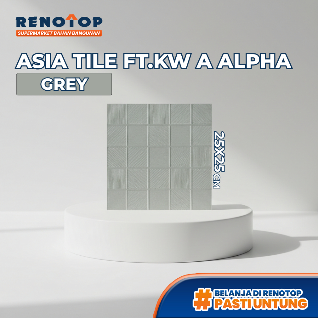 ASIA TILE FT.KW A ALPHA GREY (JO) 25X25CM