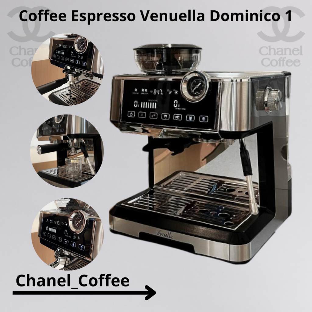 Mesin Kopi Espresso Venuella Dominico 1 / Alat Seduh Kopi Espresso Built In Grinder 58MM Portafilter