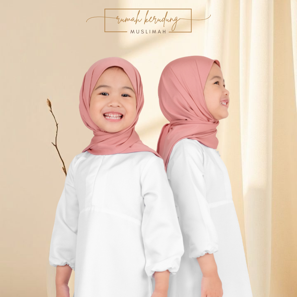 Jilbab Pashmina Anak Instan Bahan Spandek Jersey / Kerudung Pasmina Bayi & Anak Sekolah
