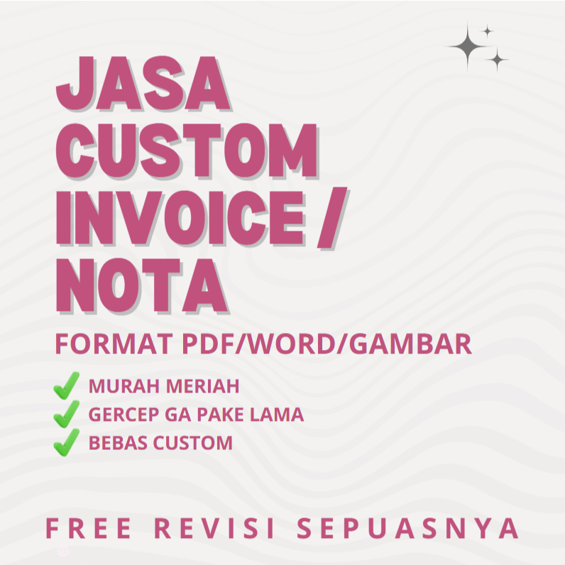 Jasa Custom Invoice/Nota/Struk bisa di fotoin atau pdf