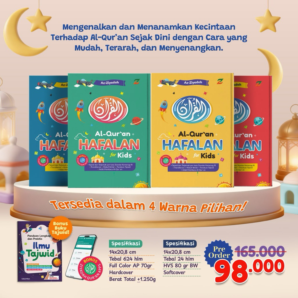 AL QURAN HAFALAN FOR KIDS BONUS ILMU TAJWID (Custom Nama di Notes/Catatan)