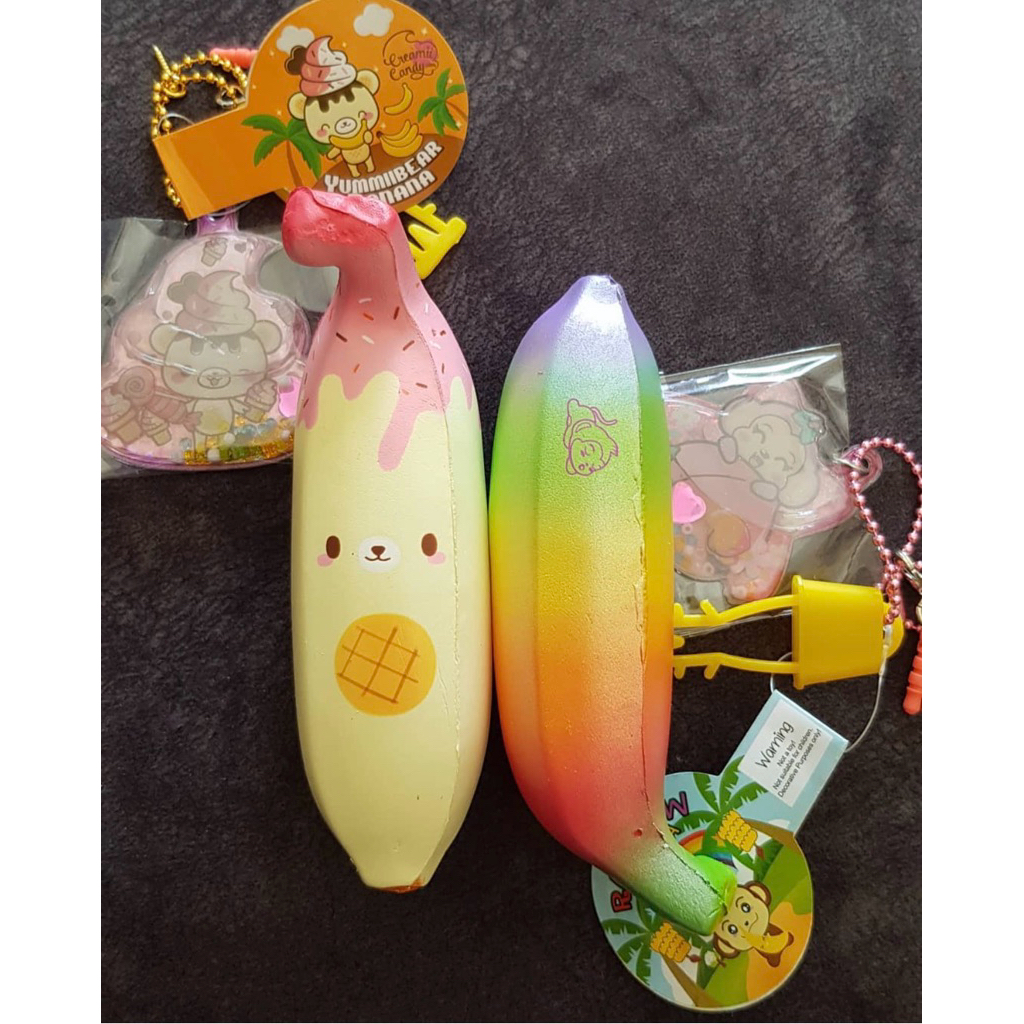 Small Rainbow Banana & Yummibear Banana by Puni maru