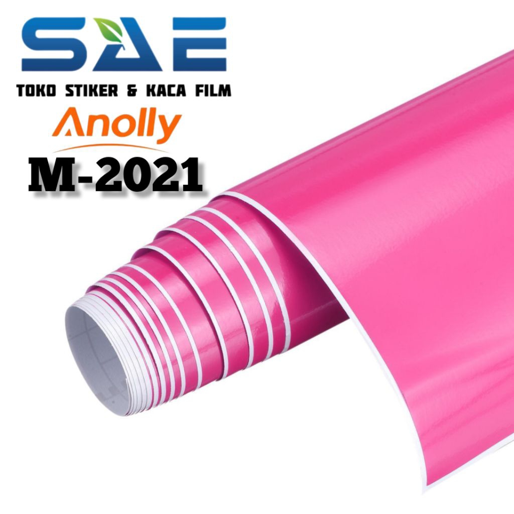 Sticker Skotlet Motor Pink Doff Merah Muda Magenta Anolly Lebar 50 Cm