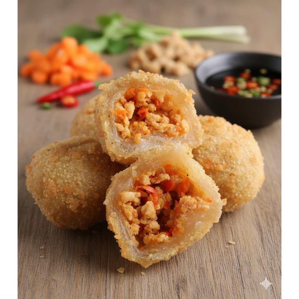 Cilok Crispy Isi Ayam Mercon Pedas – Cilok Frozen Food Snack Kekinian, Cilok Goreng Renyah Homemade