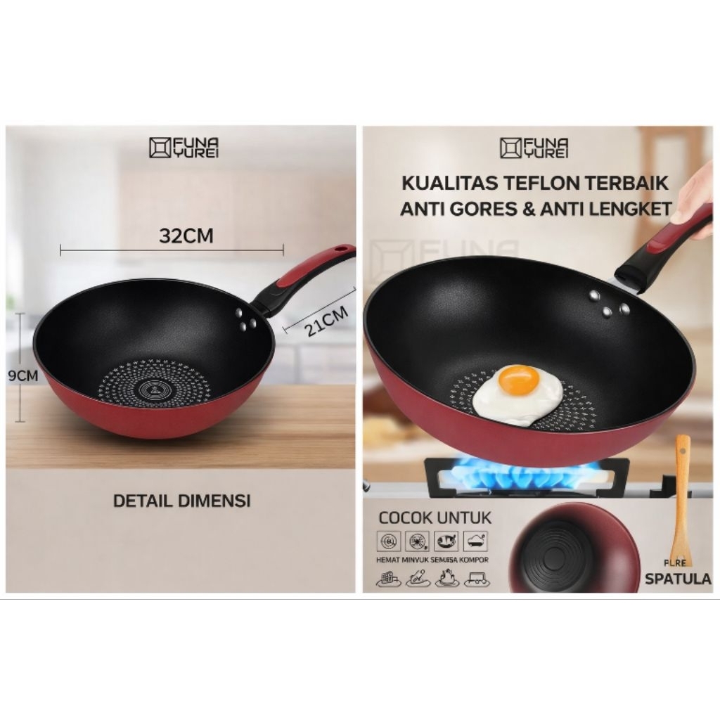 Wajan Granite Anti Lengket 32 cm