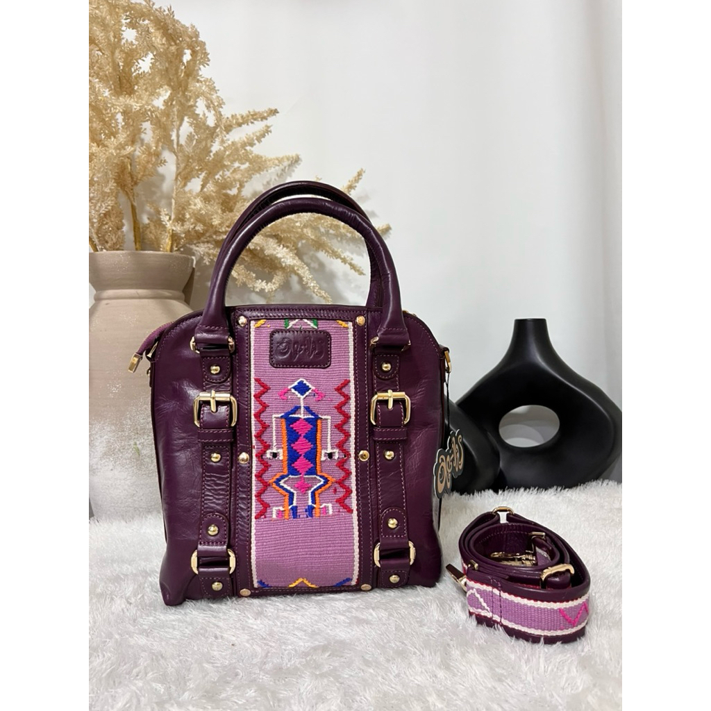 Oleilu - Nuna Series - Shoulder Bag - Kulit Sapi Italian Leather Mix Tenun NTT