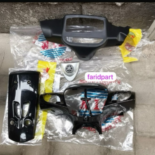 SET FIZR PROMO - cover batok Depan Belakang + panel emblem dasi fizr silver hitam metalic kuwalitas 