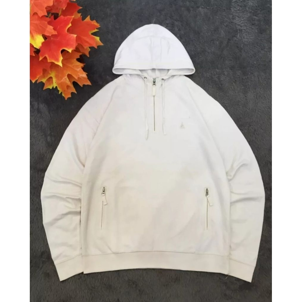 Link Cekout Zipper Hoodie Bean Pole Putih Susu Original.