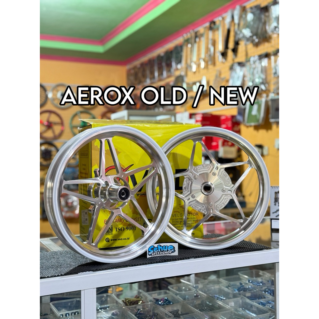 Velg vnd vspeed bintang chrome aerox old dan new ring 14