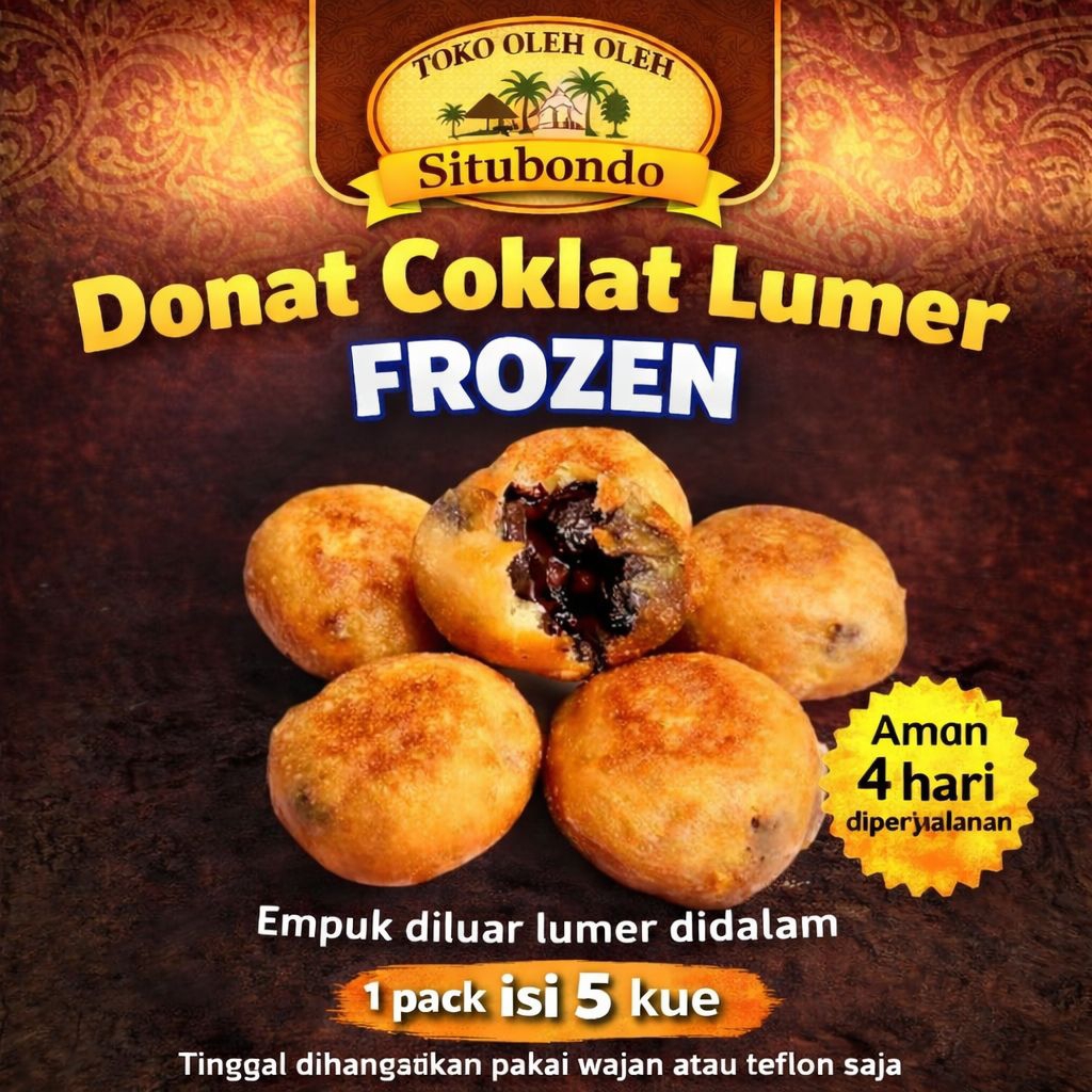 frozen food roti goreng isi coklat lumer  dan isi keju frozen food/donat coklat /donat frozen food/d