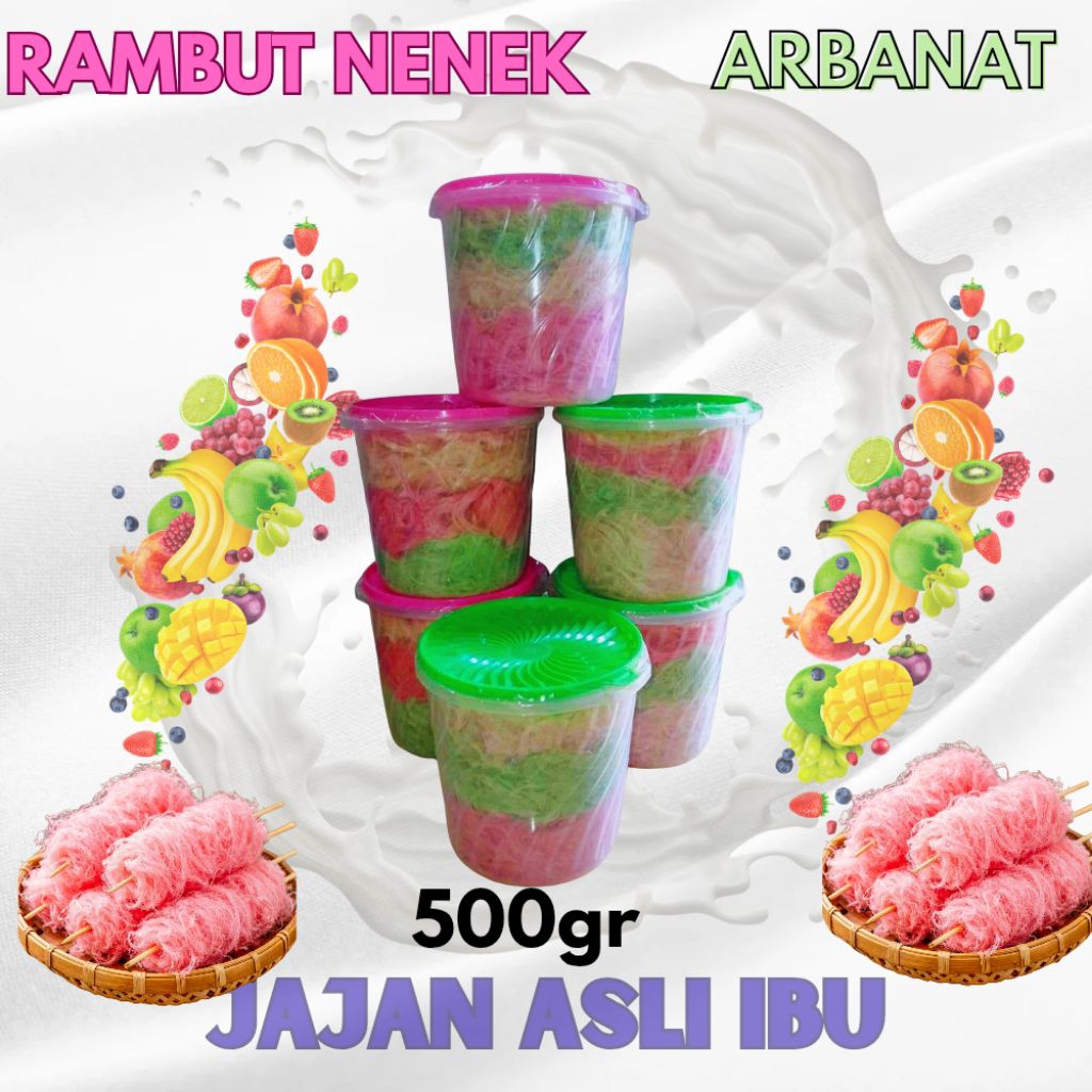 JAJANAN ARUMMANIS ARBANAT RAMBUT NENEK kemasan 500 gr atau 1/2 kilo