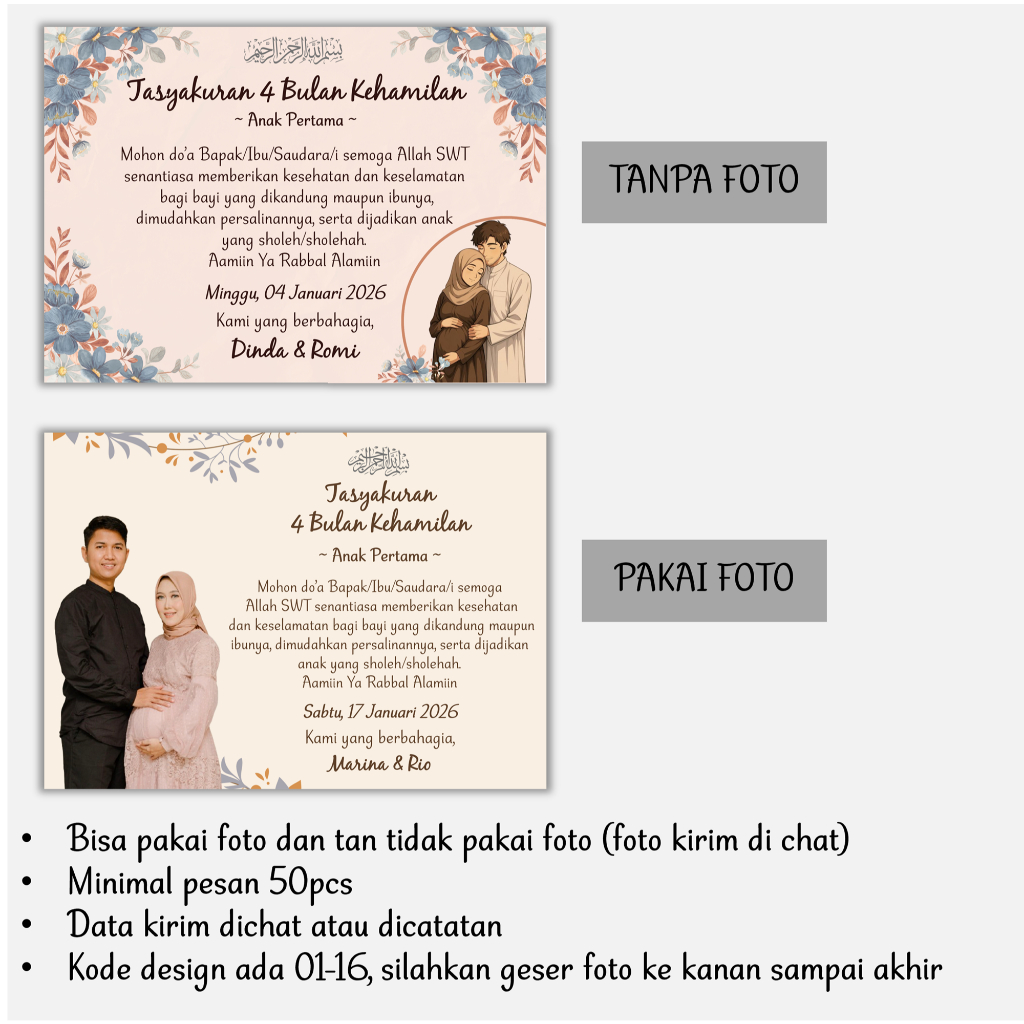 Stiker Tasyakuran Hamil, Syukuran 7 bulan, Syukuran 4 bulan, stiker tasyakuran, kartu hamil