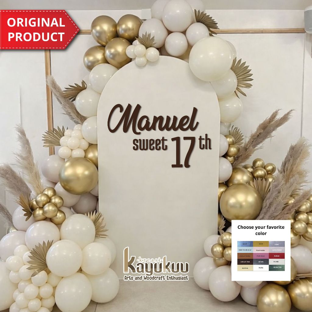 Kreasikayukuu [HARGA PERHURUF] Dekorasi Kertas Jasmine Tulisan Nama Dekorasi Ulang Tahun Pesta