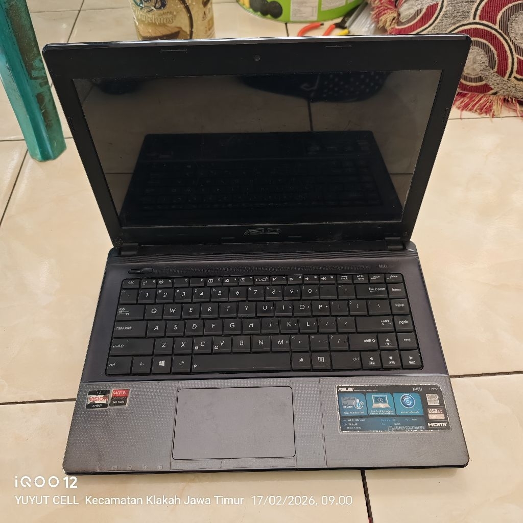 LAPTOP, LCD, Batrai, Case, Keyboard, Laptop Bekas ASUS X45U MINUS / MATOT