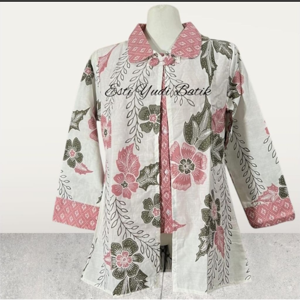 Esti Batik BLUS batik atasan wanita blouse batik modern style blouse batik wanita baju blus wanita k
