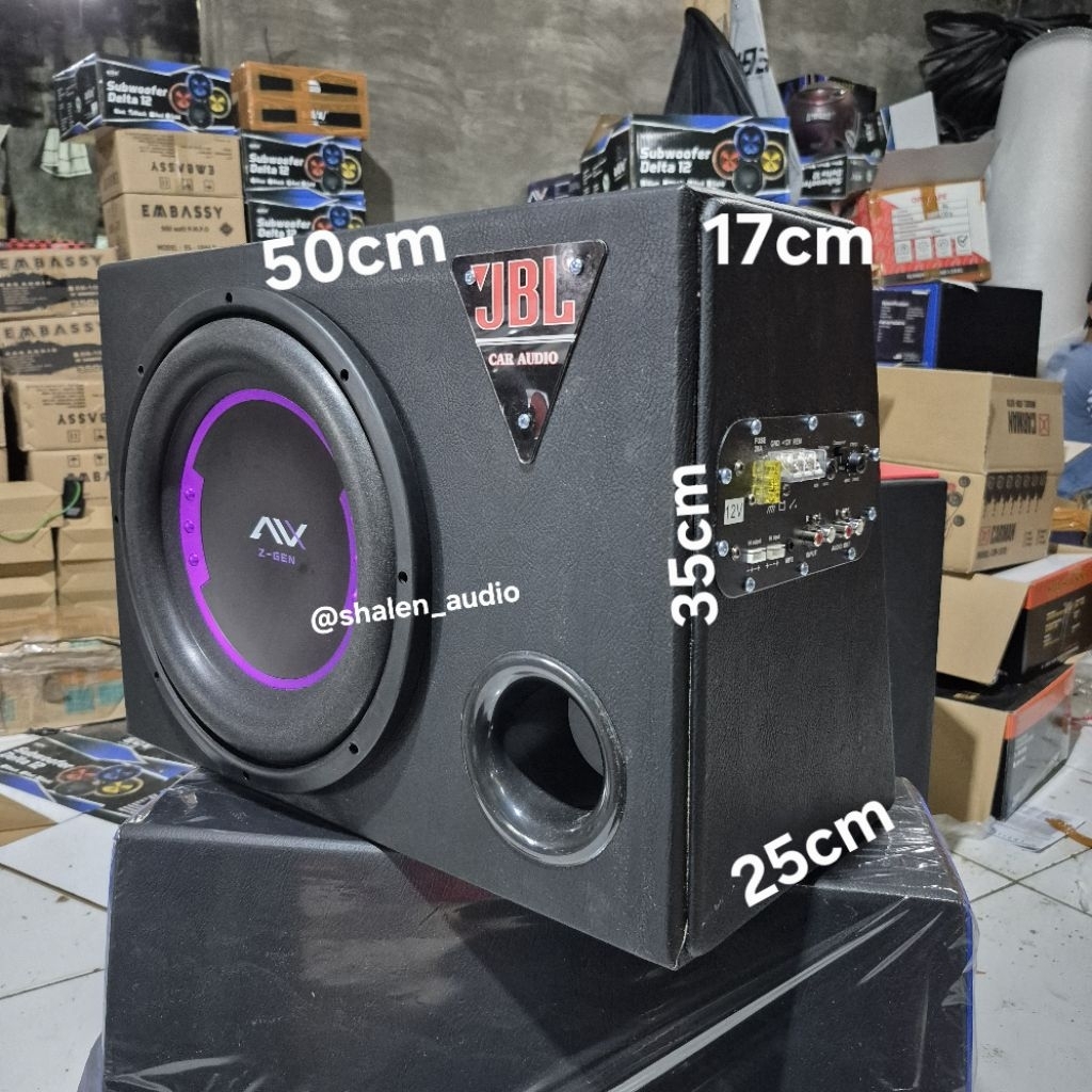 Speaker Active bass tube 12in AVX Z-GEN (mobil) universal 400watt 12Volt