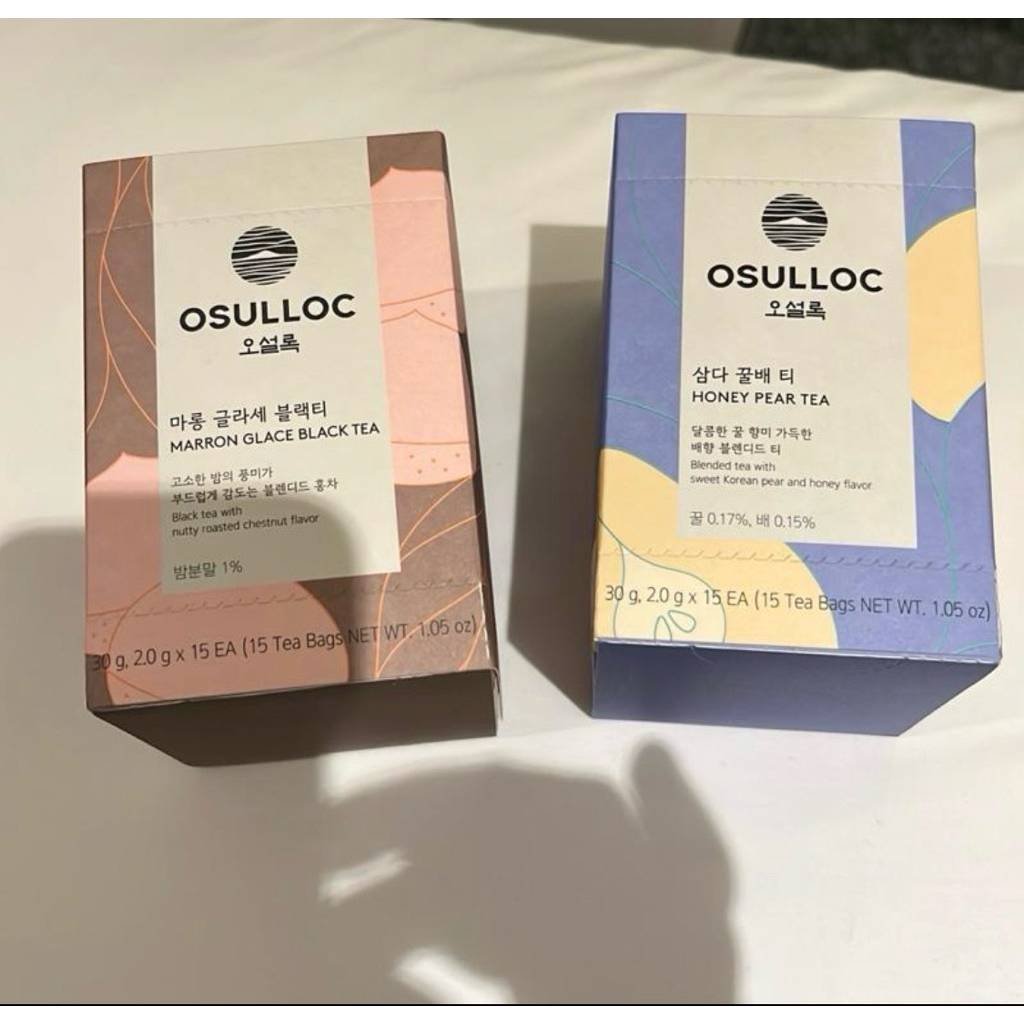 Osulloc tea bags teh import korea aneka rasa ready stok No PO