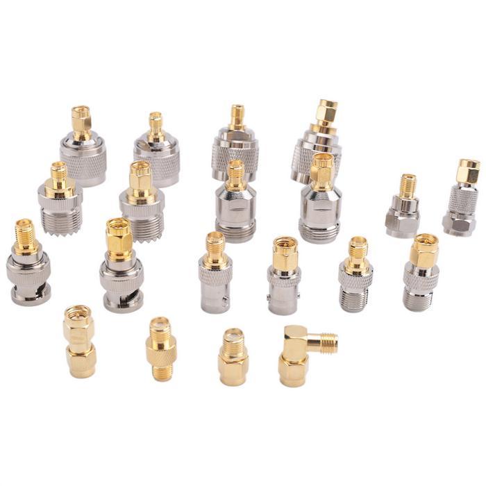 SMA TO SMA BNC N F UHF TYPE CONNECTORS KITS RF ADAPTER 20 TYPE,SMA FEMALE TO F MALE,SMA FEMALE TO F