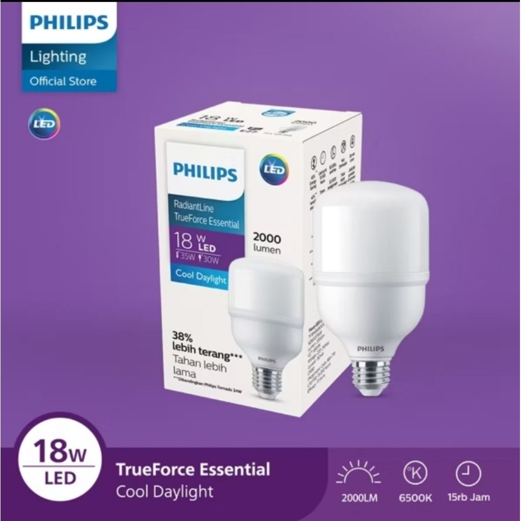 Lampu LED Philips 18 watt RadiantLine Putih