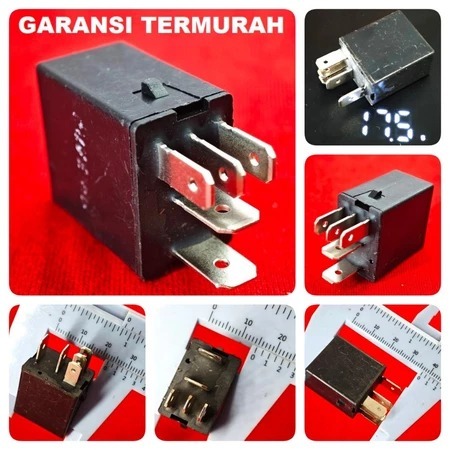 (4M) RELAY 5 KAKI GEPENG KECIL BENDIK 5 pin switch swit starter stater beat fi lama old  esp pop sco