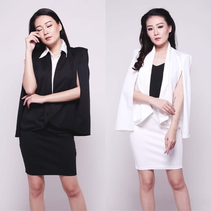 Cape Blazer Sayap size XL Outer Vest Blazer Wanita Blazer Kantor Wanita Blazer Sayap Outer Wanita