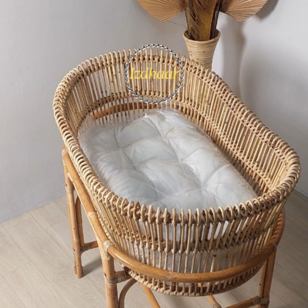 Box Bayi Rotan Premium Handmade | Ranjang Bayi Estetik Natural | Baby Bassinet Rotan Kuat & Elegan